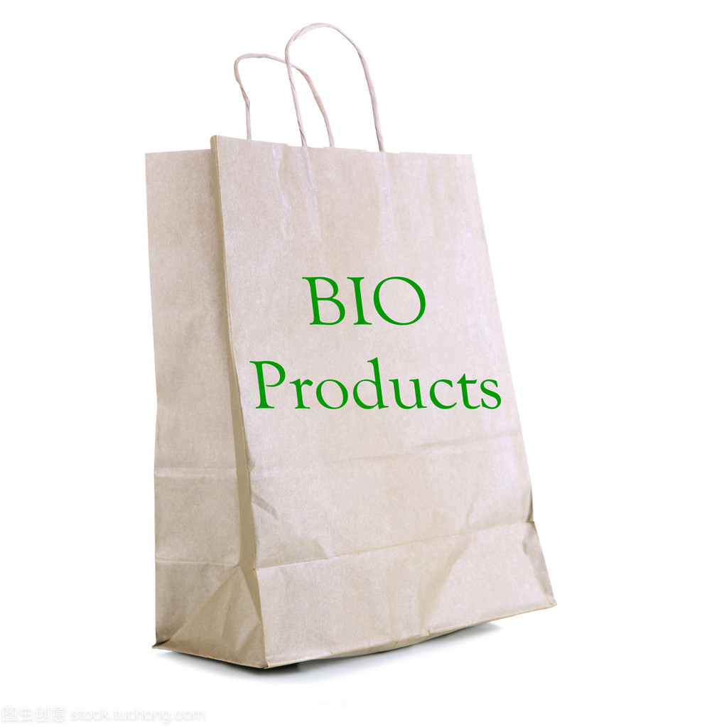 生物产品分离在白色纸袋